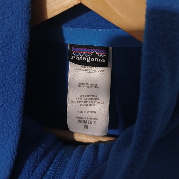 Patagonia Full Zip Blue Fleece Jacket Lightweight Women's Size: M - Picture 3 of 5
